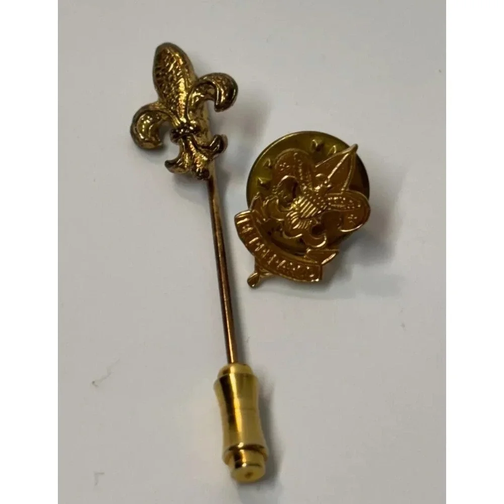 Vintage Boy Scouts Lapel Pin And Tie Tack
